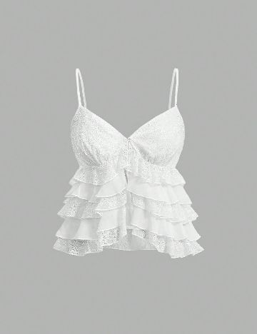 Top SHEIN CURVE, alb
