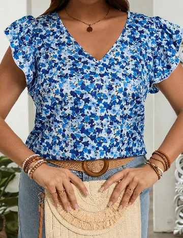 Bluza SHEIN CURVE, albastru