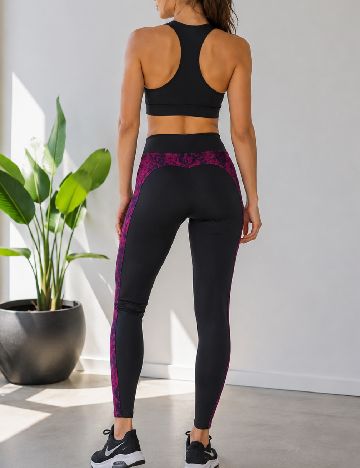 Colanti Tezenis, negru/mov