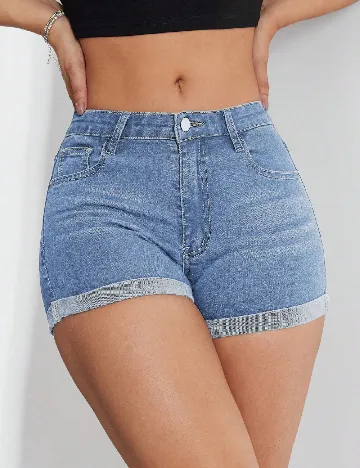 Pantaloni scurti SHEIN, albastru
