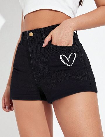Pantaloni scurti SHEIN, negru