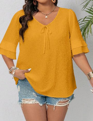 Bluza SHEIN CURVE, galben