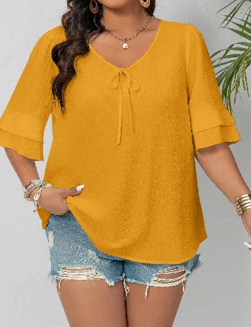 Bluza SHEIN CURVE, galben
