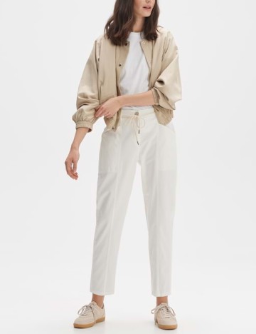 Pantaloni Opus, alb