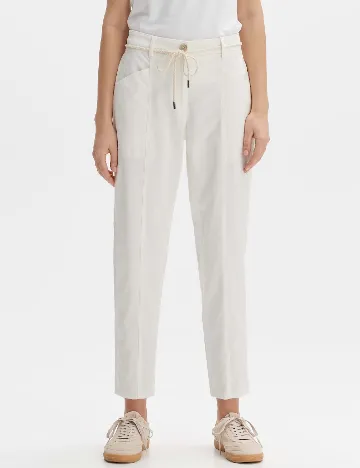 Pantaloni Opus, alb