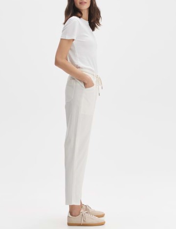 Pantaloni Opus, alb