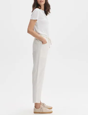 Pantaloni Opus, alb