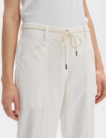Pantaloni Opus, alb