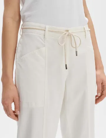 Pantaloni Opus, alb