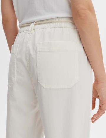 Pantaloni Opus, alb