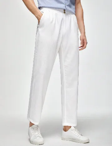 Pantaloni SHEIN, alb