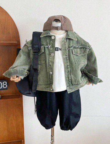 Jacheta Shein Kids, verde