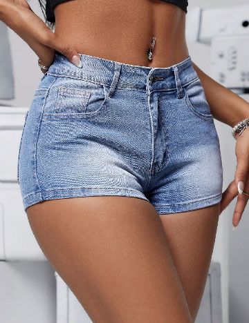 Pantaloni scurti SHEIN, albastru