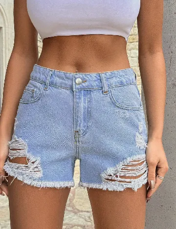 Pantaloni scurti SHEIN, albastru