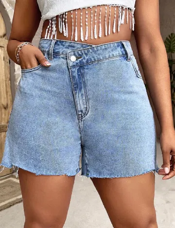 Pantaloni scurti SHEIN CURVE, albastru