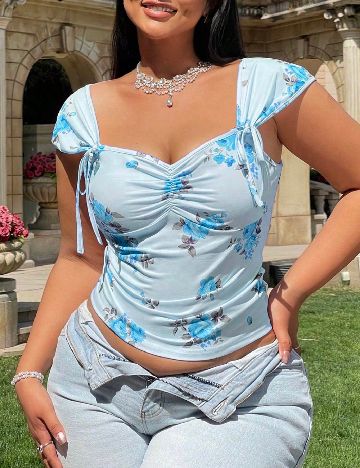 Top SHEIN CURVE, albastru