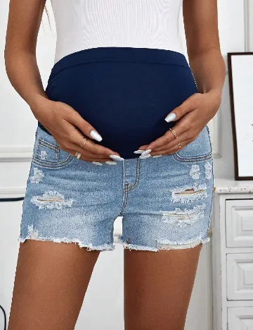 Pantaloni scurti SHEIN Maternity, albastru