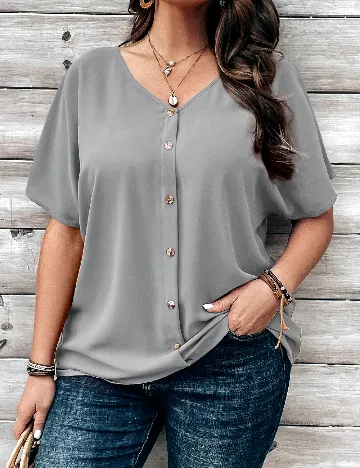 Bluza Emery Rose Curve, gri