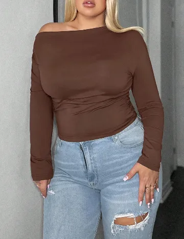 Bluza SHEIN CURVE, maro