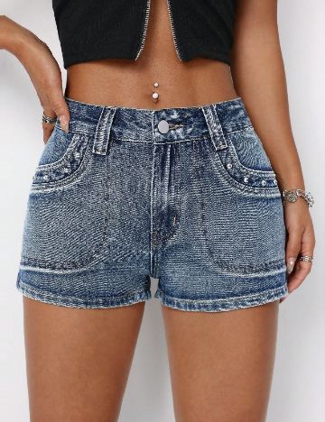 Pantaloni scurti SHEIN, albastru