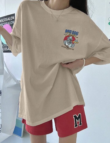 Tricou Oversize Dazy, bej