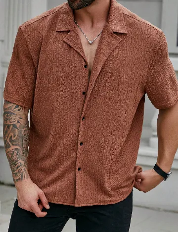 Camasa SHEIN Plus Size Men, maro