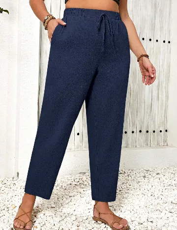 Pantaloni SHEIN CURVE, bleumarin