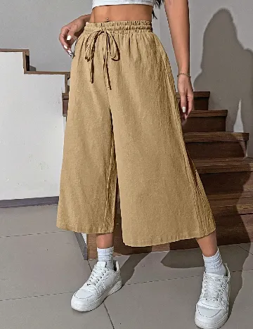 Pantaloni trei sferturi SHEIN, maro