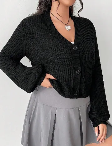 Cardigan SHEIN CURVE, negru