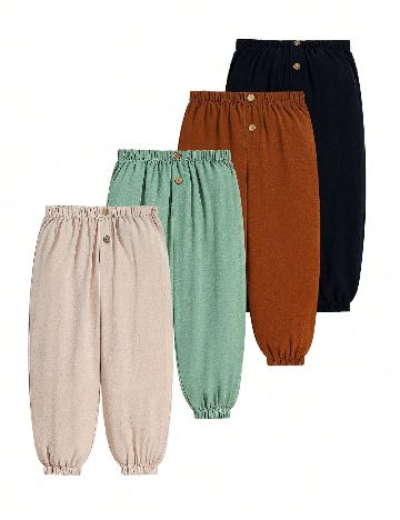 Set pantaloni 4 bucati Shein Kids, mix culori