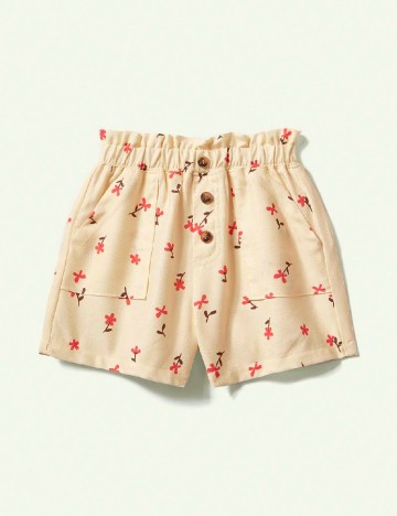 Pantaloni scurti CozyCub, crem