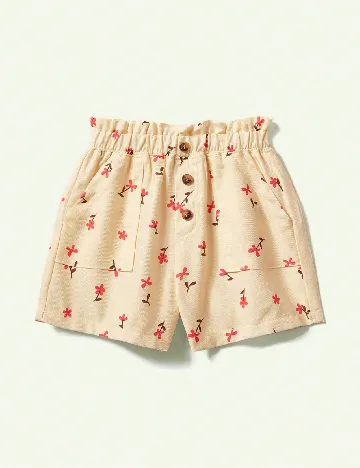 Pantaloni scurti CozyCub, crem