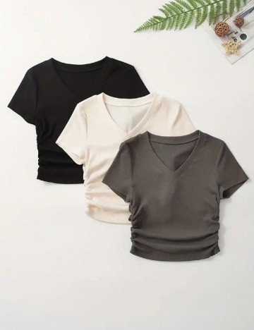 Set topuri 3 bucati SHEIN, mix culori