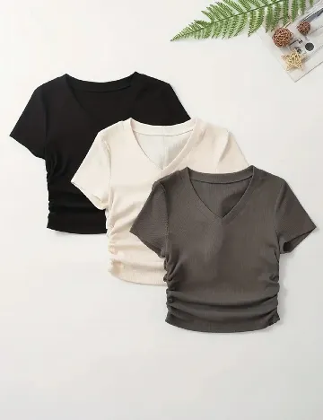 Set topuri 3 bucati SHEIN, mix culori