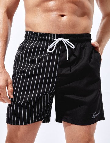 Short de baie SHEIN, negru