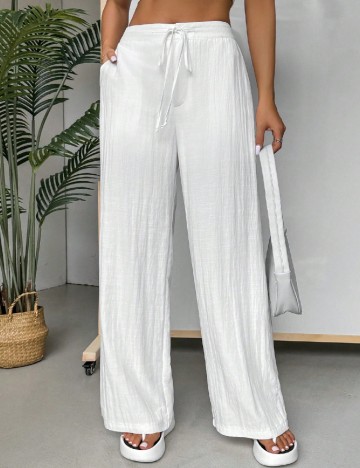 Pantaloni SHEIN, alb