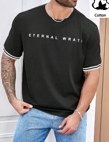 Tricou SHEIN Plus Size Men, negru