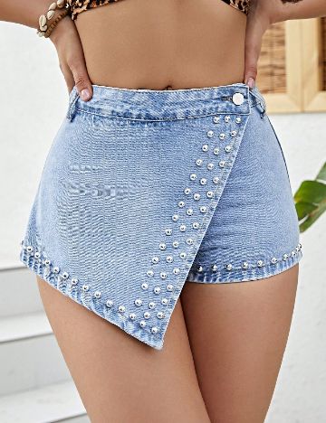 Pantaloni scurti SHEIN, albastru