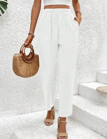 Pantaloni SHEIN, alb