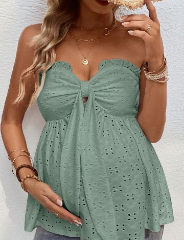 Top SHEIN Maternity, verde