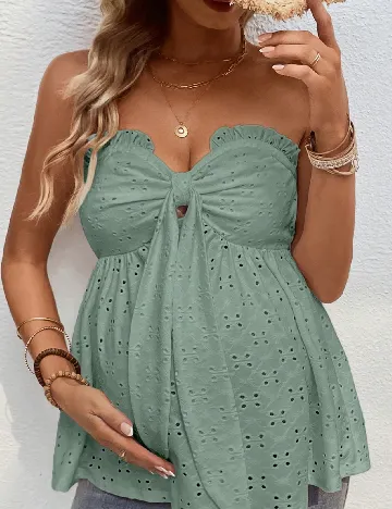 Top SHEIN Maternity, verde