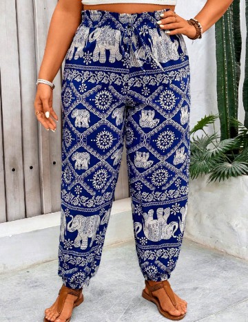 Pantaloni SHEIN CURVE, albastru