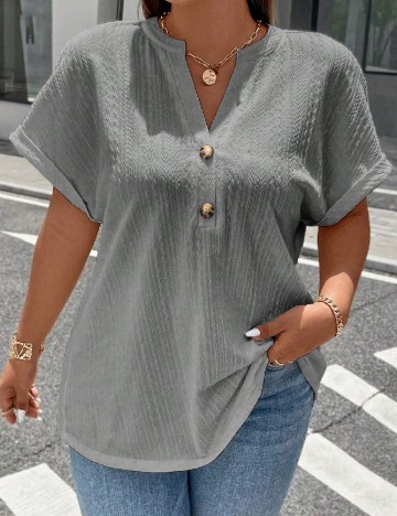 Tricou SHEIN CURVE, gri