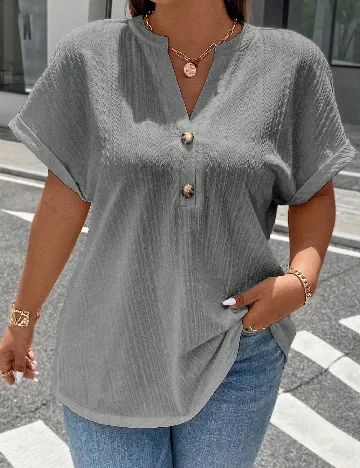 Tricou SHEIN CURVE, gri