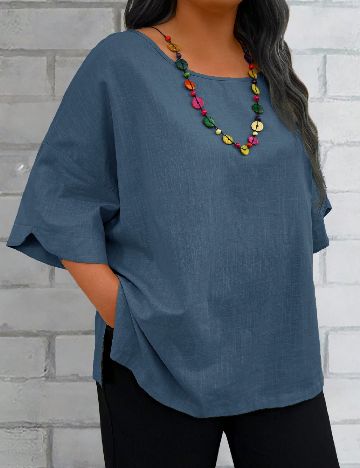 Bluza Emery Rose Curve, bleumarin