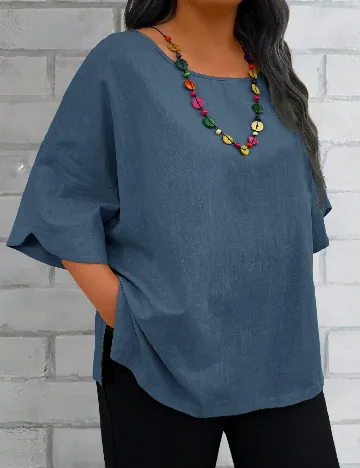 Bluza Emery Rose Curve, bleumarin