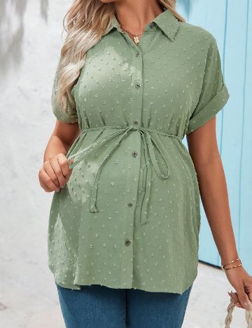 Bluza SHEIN Maternity, verde