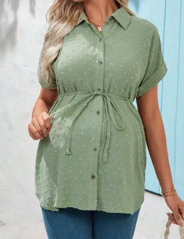 Bluza SHEIN Maternity, verde