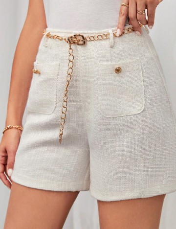 Pantaloni scurti SHEIN, alb
