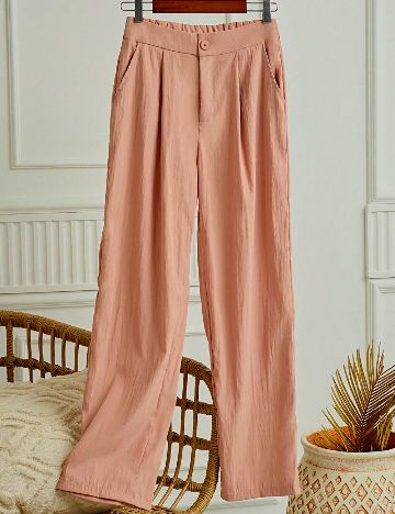 Pantaloni SHEIN, roz pudra